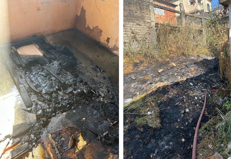 Homens brigam e casa de um deles é incendiada no Dico Leite