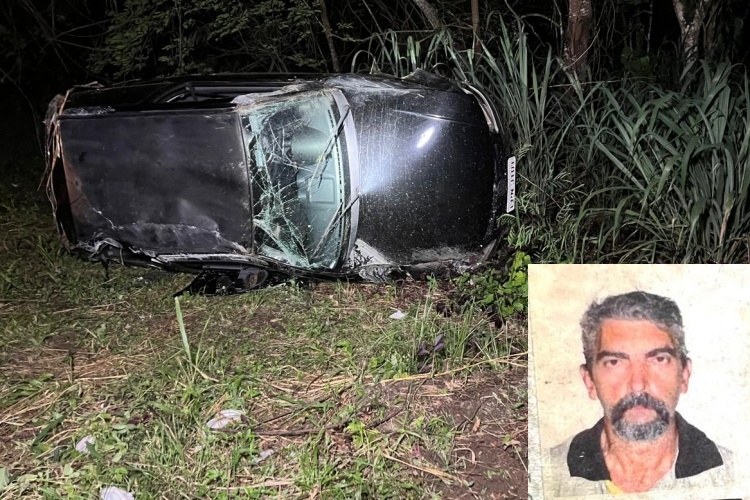 Carro capota e motorista morre na BR-356, em Muriaé