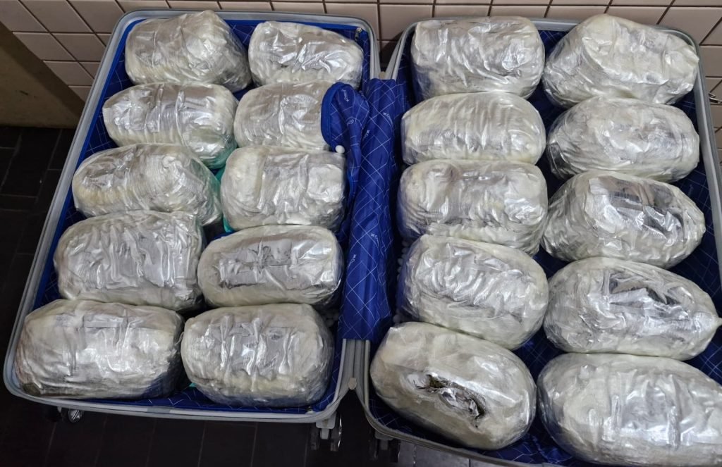 Mulher é presa transportando 15 quilos de skunk em Leopoldina