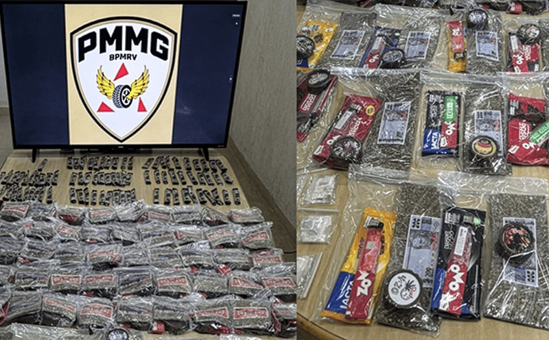 Polícia Militar Rodoviária apreende drogas na MGC-393 em Além Paraíba