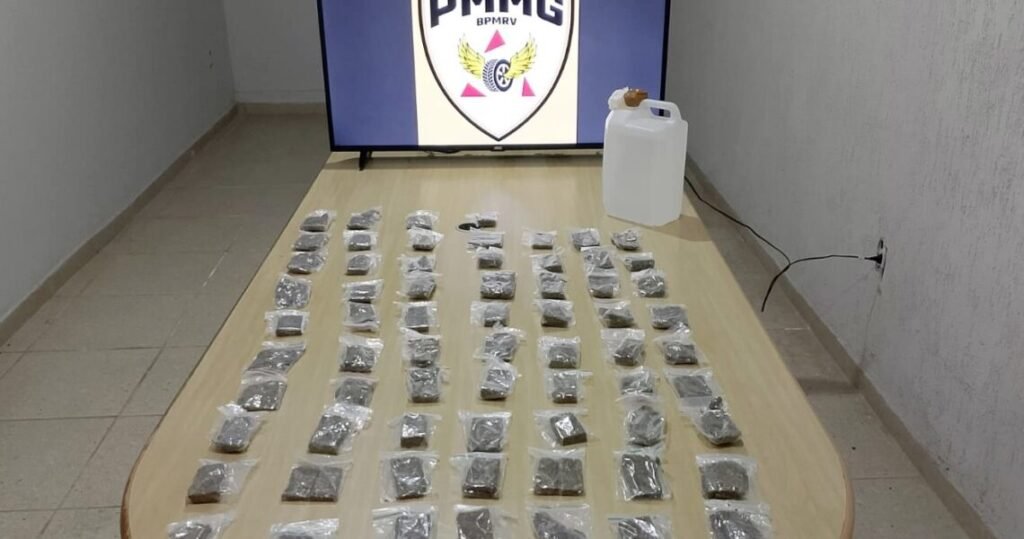 Mulher é presa com tabletes de maconha na MGC-393