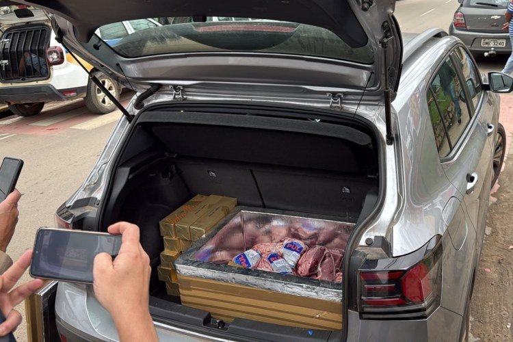 PM apreende em Muriaé grande quantidade de carne e bebida furtadas