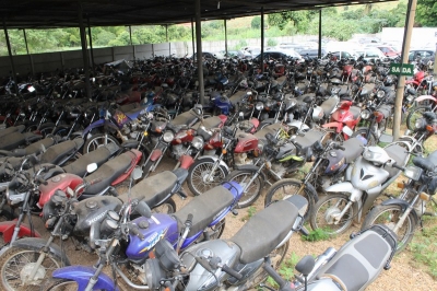 A maioria dos ve&iacute;culos a serem leiloados s&atilde;o motocicletas