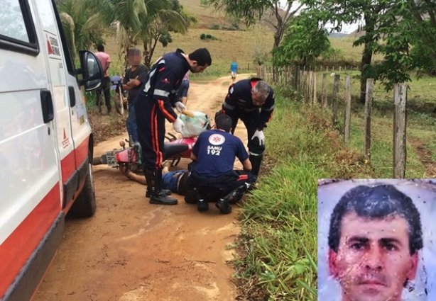 O corpo de Jucélio, assassinado esta manhã, foi encontrado numa estrada vicinal de Muriaé