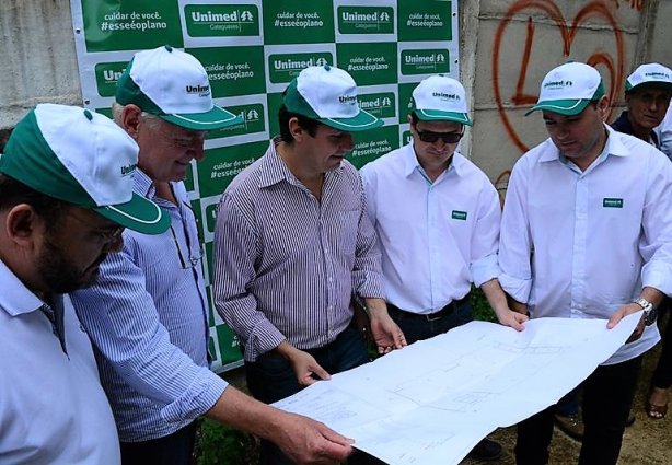 Durante o lançamento da Pedra Fundamental os convidados conheceram detalhes da planta baixa do futuro prédio.